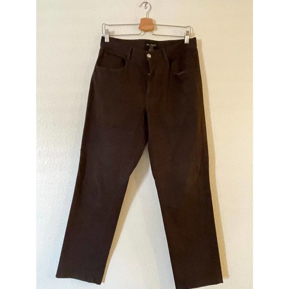 Banana Republic Mens Stretch Jeans 31R Brown Button Fly Straight 29